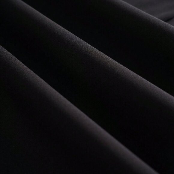 Black Elegant Women's Casual Long Button Coat For Summer - Picture 5 of 7